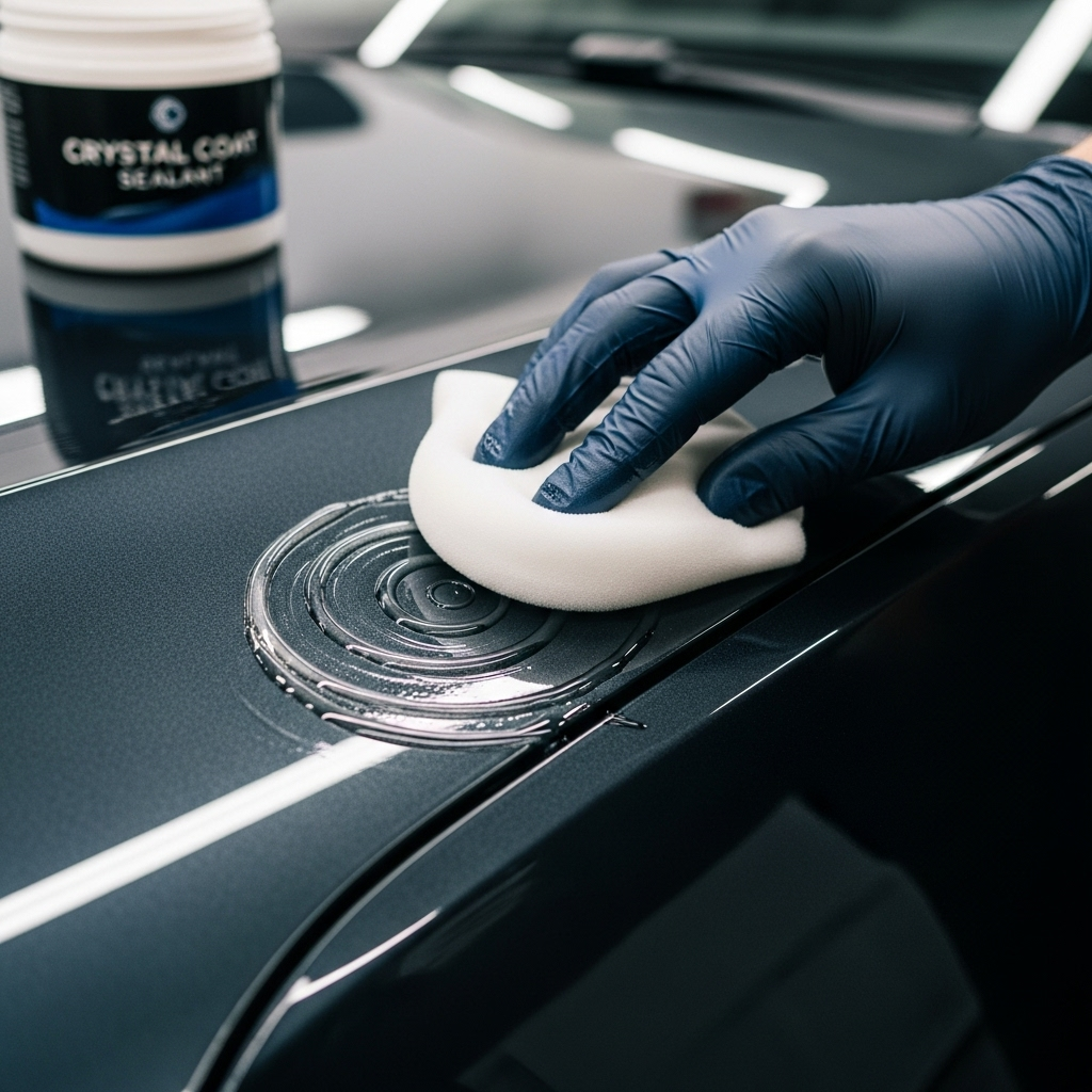 Crystal Coat Sealant Crystal Coat Sealant being applied to a car