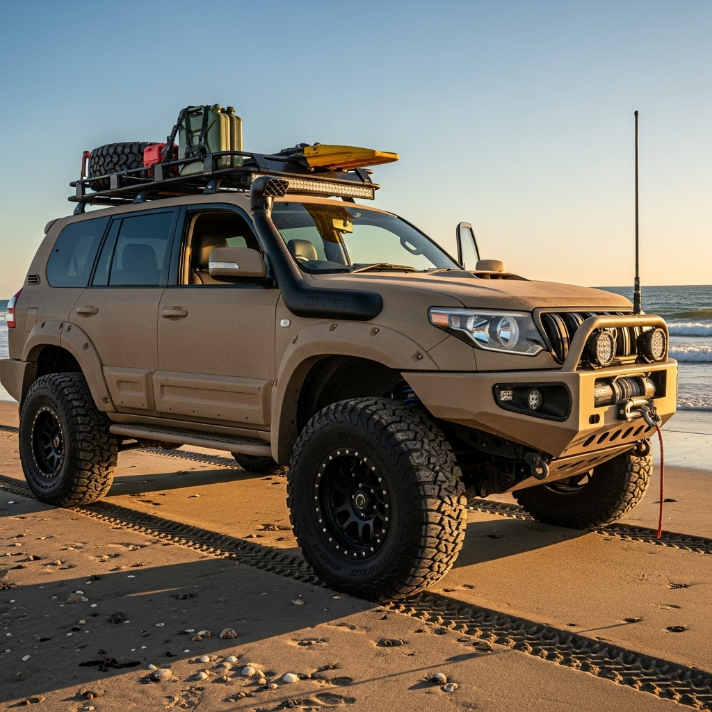 An SUV after specialized beach treatment